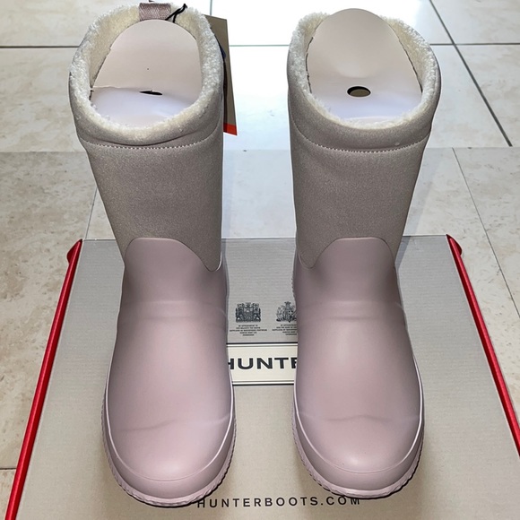 Hunter Haze Pink Original Roll-Top Sherpa Boot - Picture 2 of 6